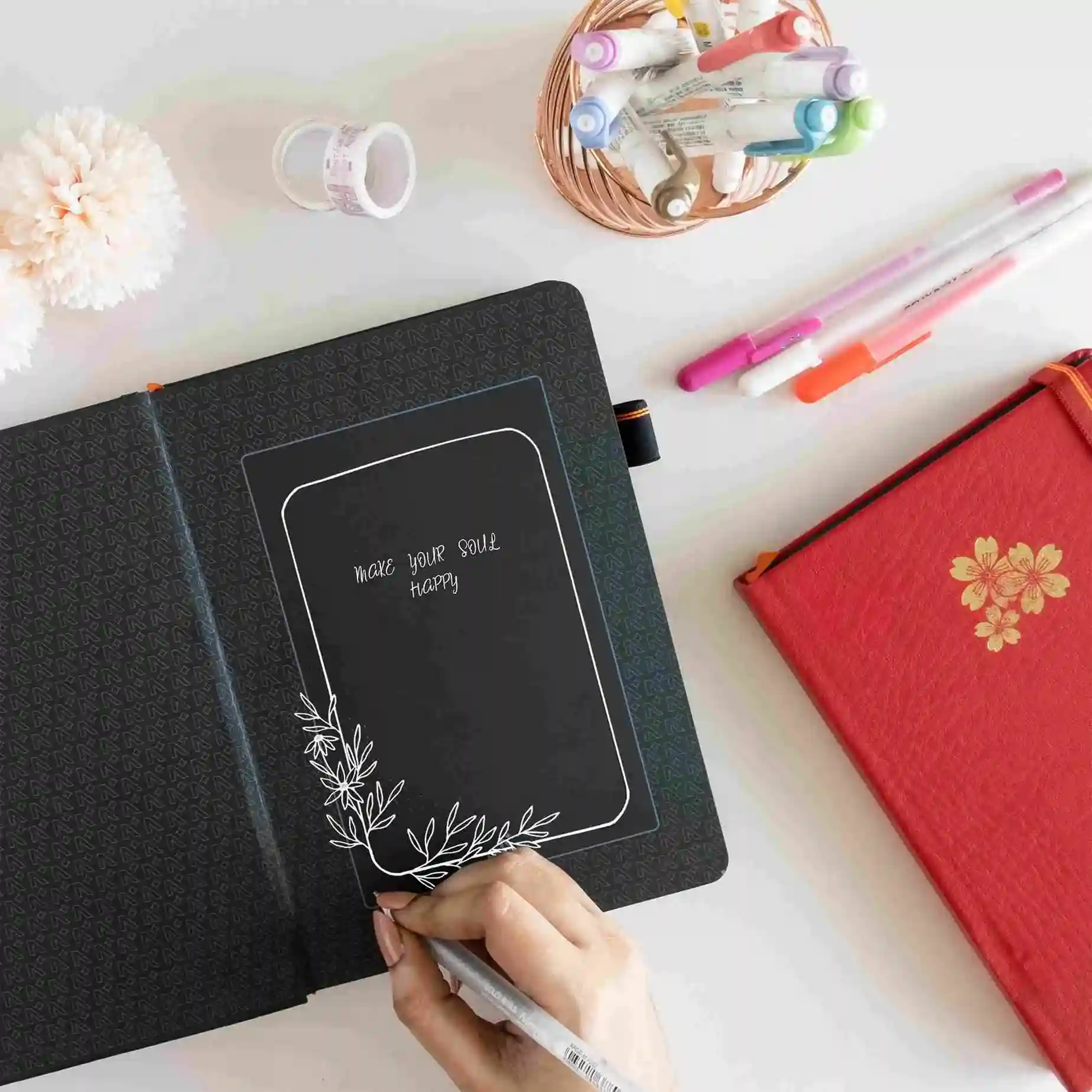 A5 - BLACK OUT JOURNAL - DOT GRID - 250 GSM - Image 3