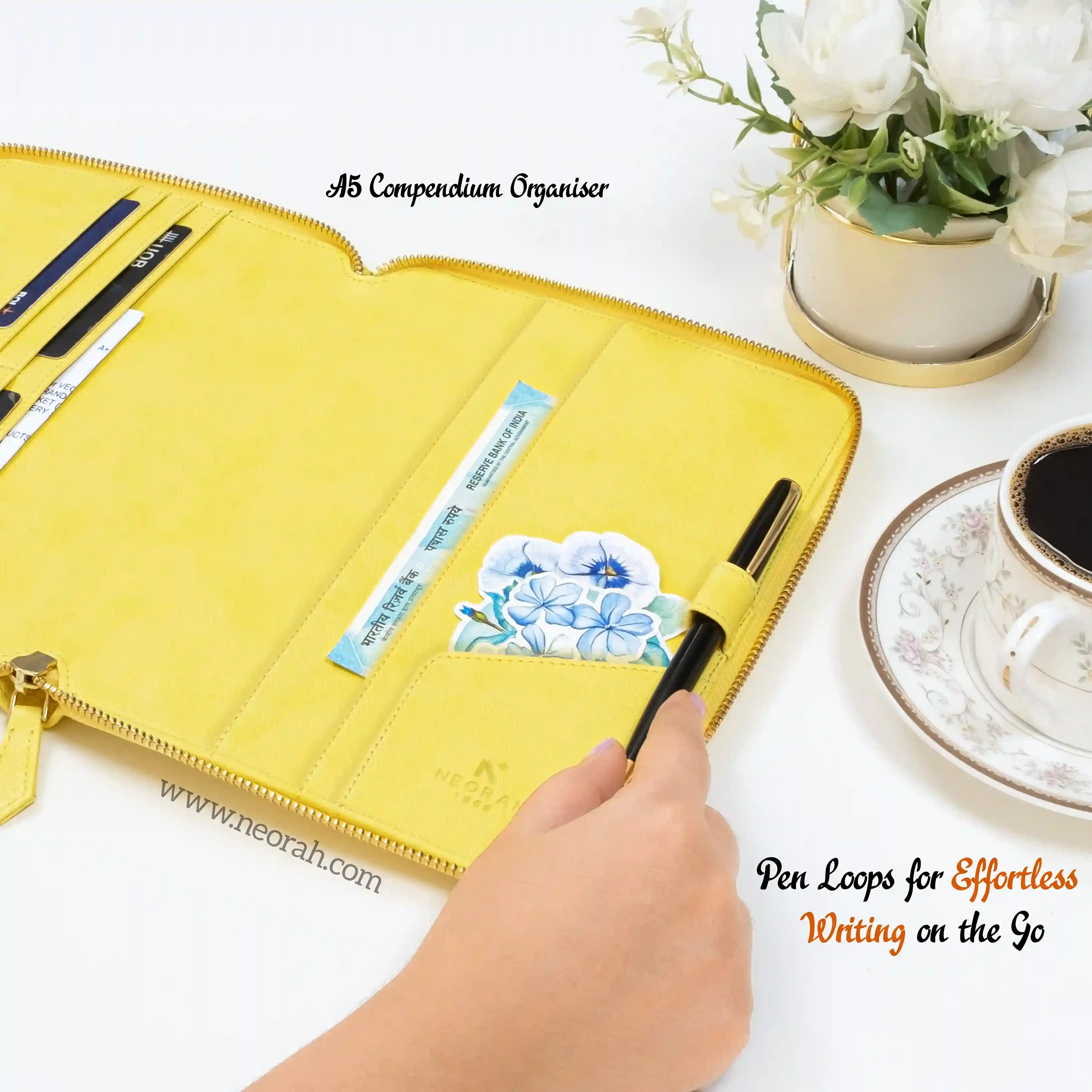A5 - REFILLABLE QUILTED ORGANISER SLEEVE - ZIP - Image 153