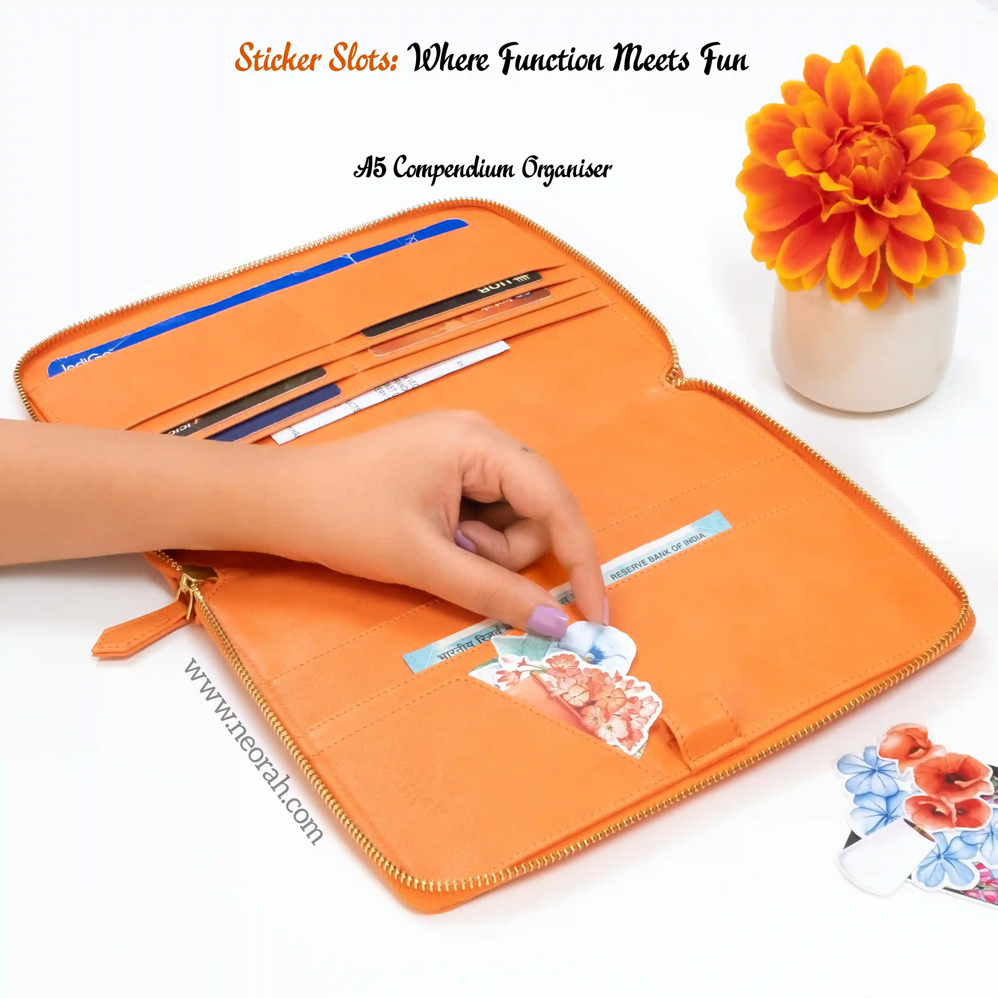 A5 - REFILLABLE QUILTED ORGANISER SLEEVE - ZIP - Image 186
