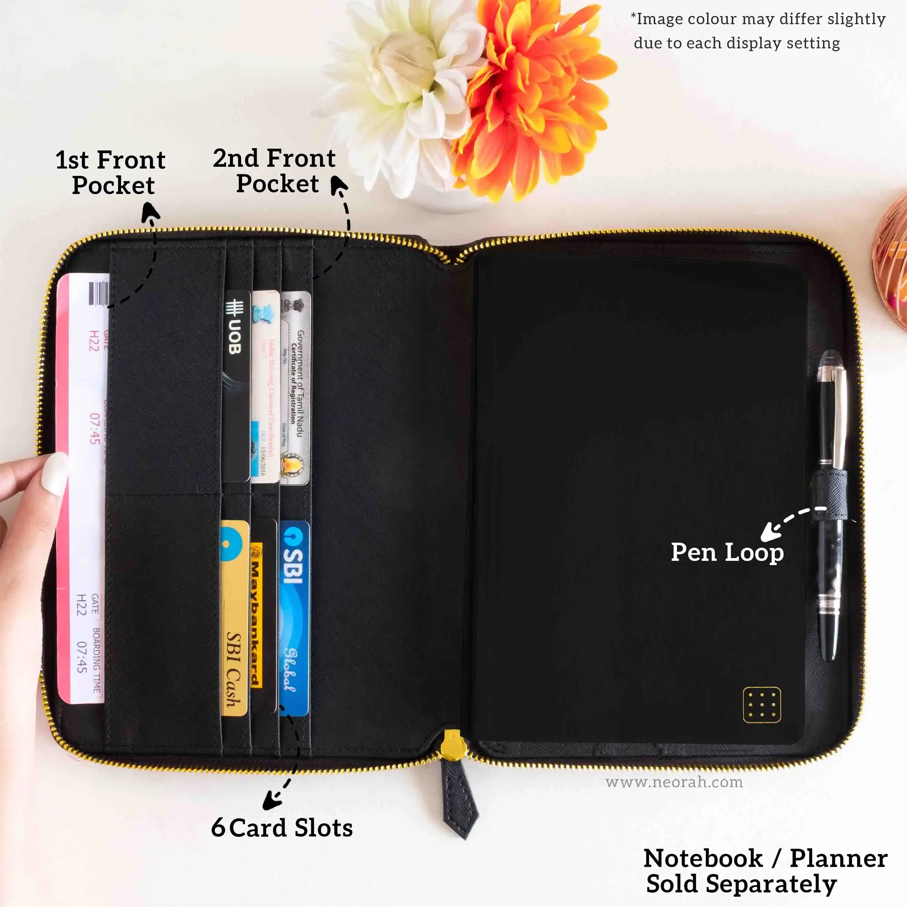 A5 - REFILLABLE QUILTED ORGANISER SLEEVE - ZIP - Image 22