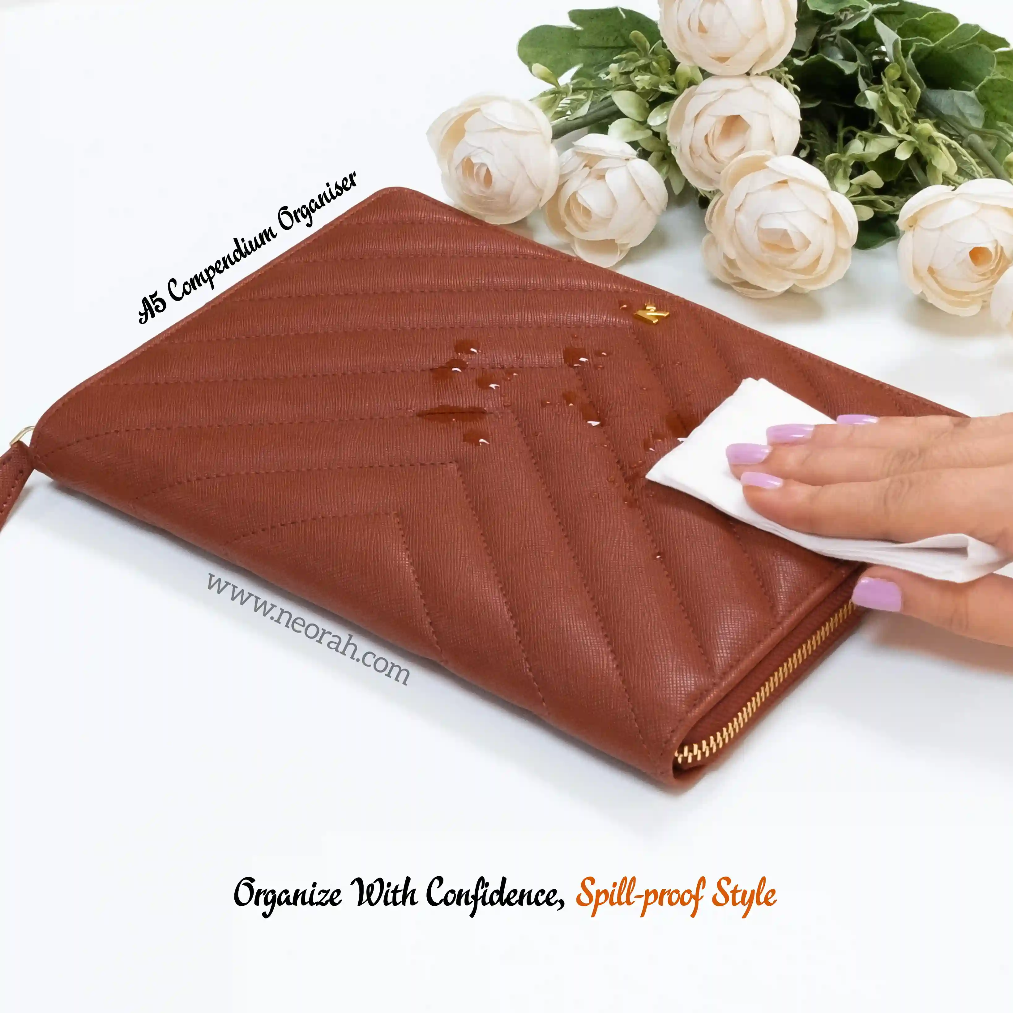 A5 - REFILLABLE QUILTED ORGANISER SLEEVE - ZIP - Image 48