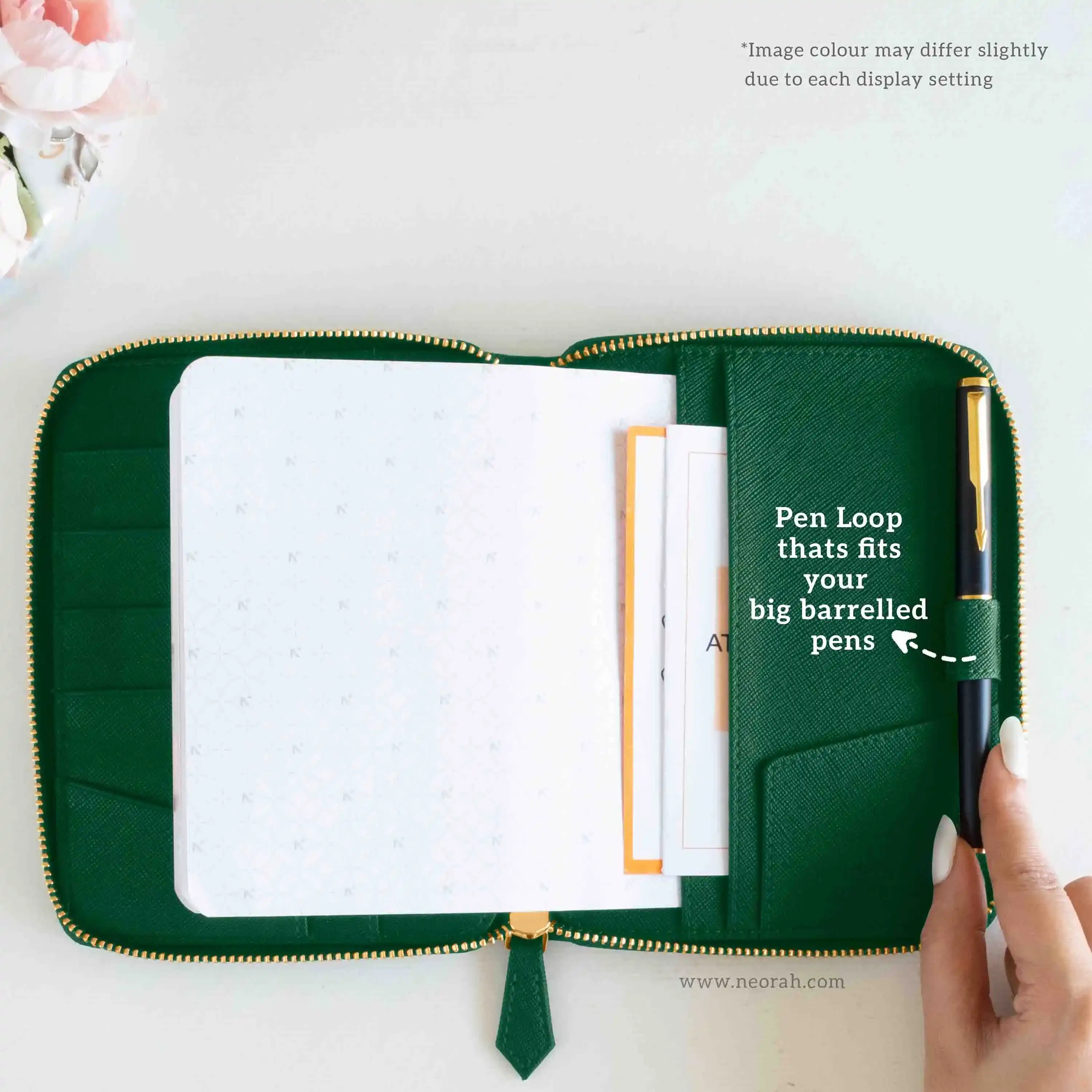 A6 - REFILLABLE QUILTED ORGANISER SLEEVE - ZIP - Image 12
