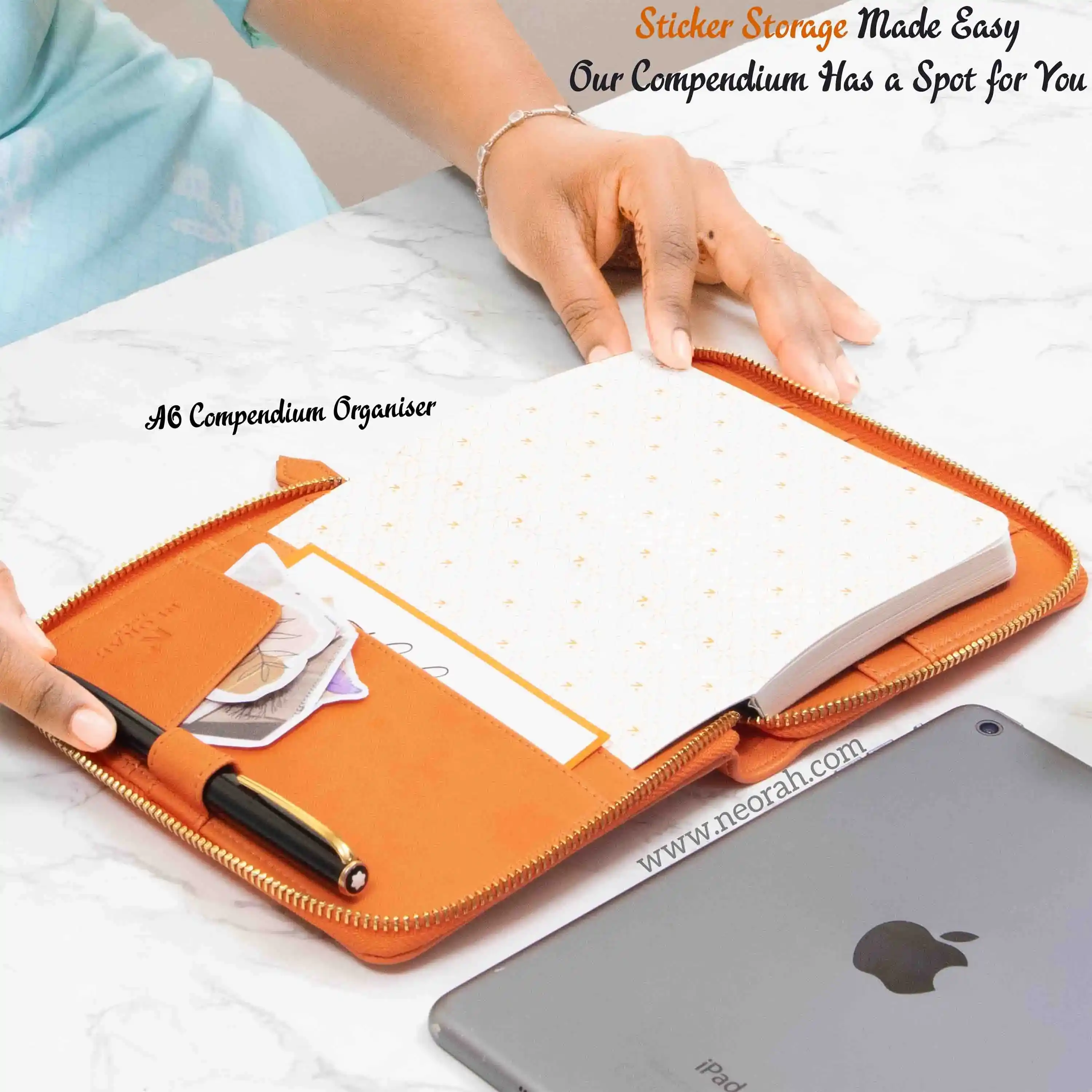 A6 - REFILLABLE QUILTED ORGANISER SLEEVE - ZIP - Image 124