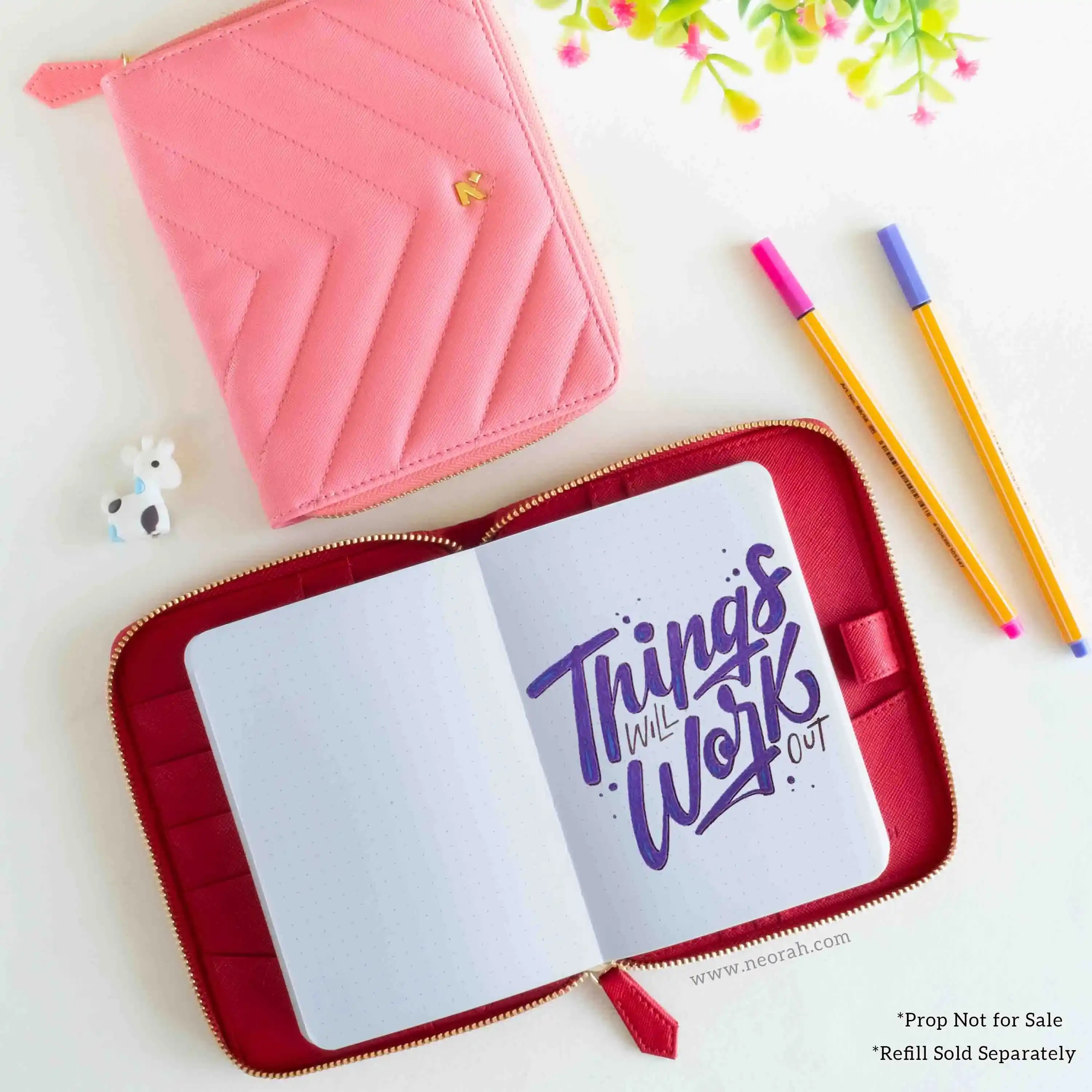 A6 - REFILLABLE QUILTED ORGANISER SLEEVE - ZIP - Image 155