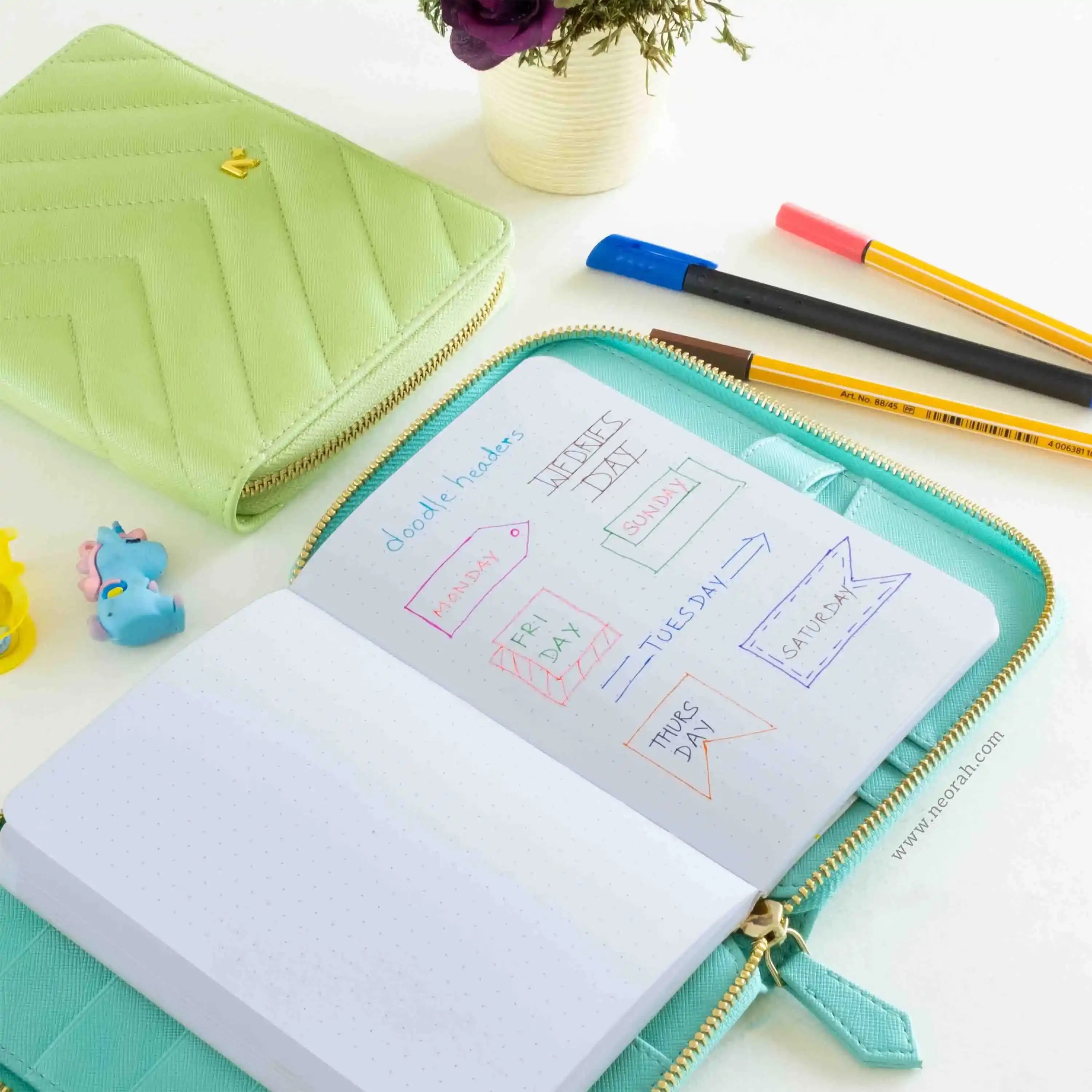 A6 - REFILLABLE QUILTED ORGANISER SLEEVE - ZIP - Image 170