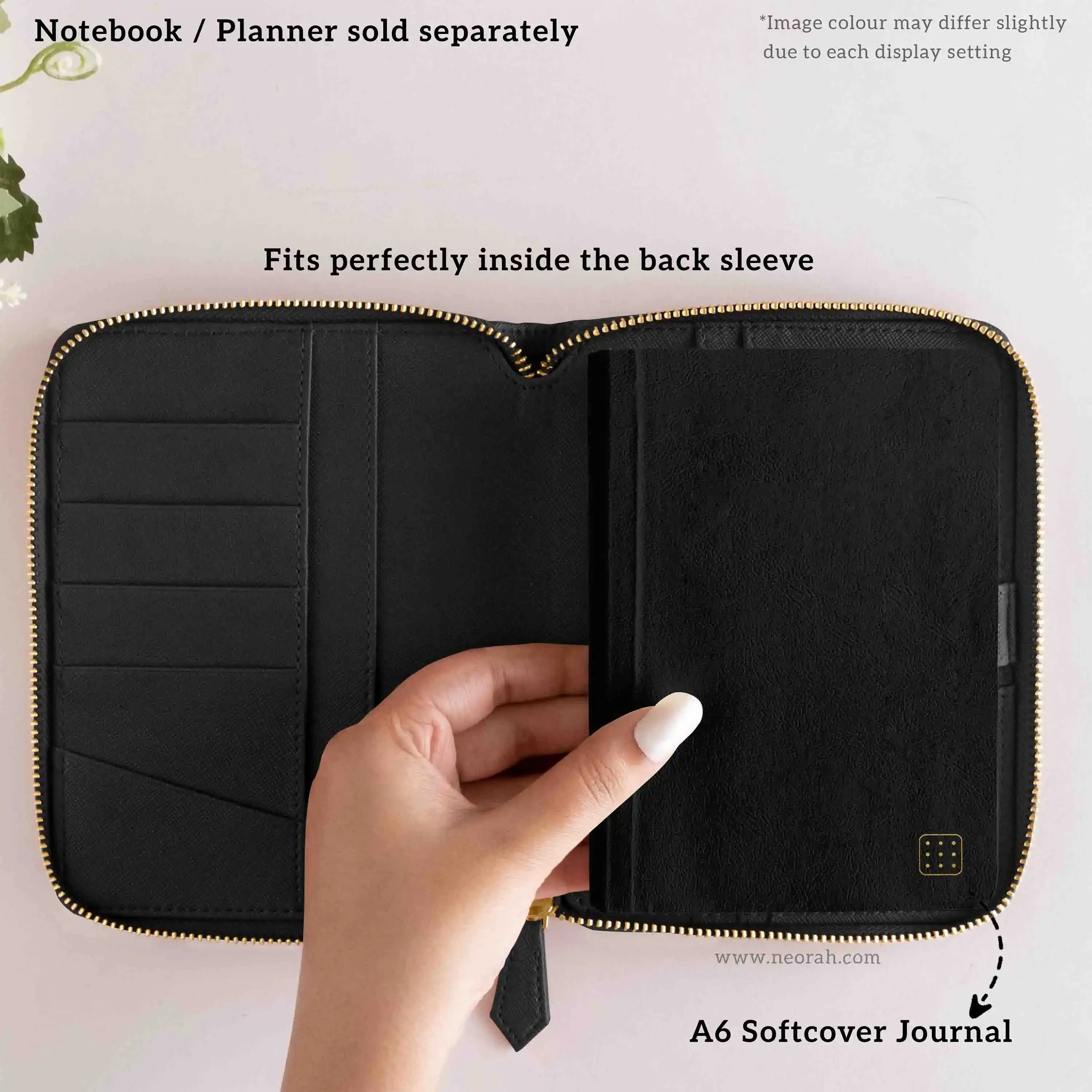 A6 - REFILLABLE QUILTED ORGANISER SLEEVE - ZIP - Image 43
