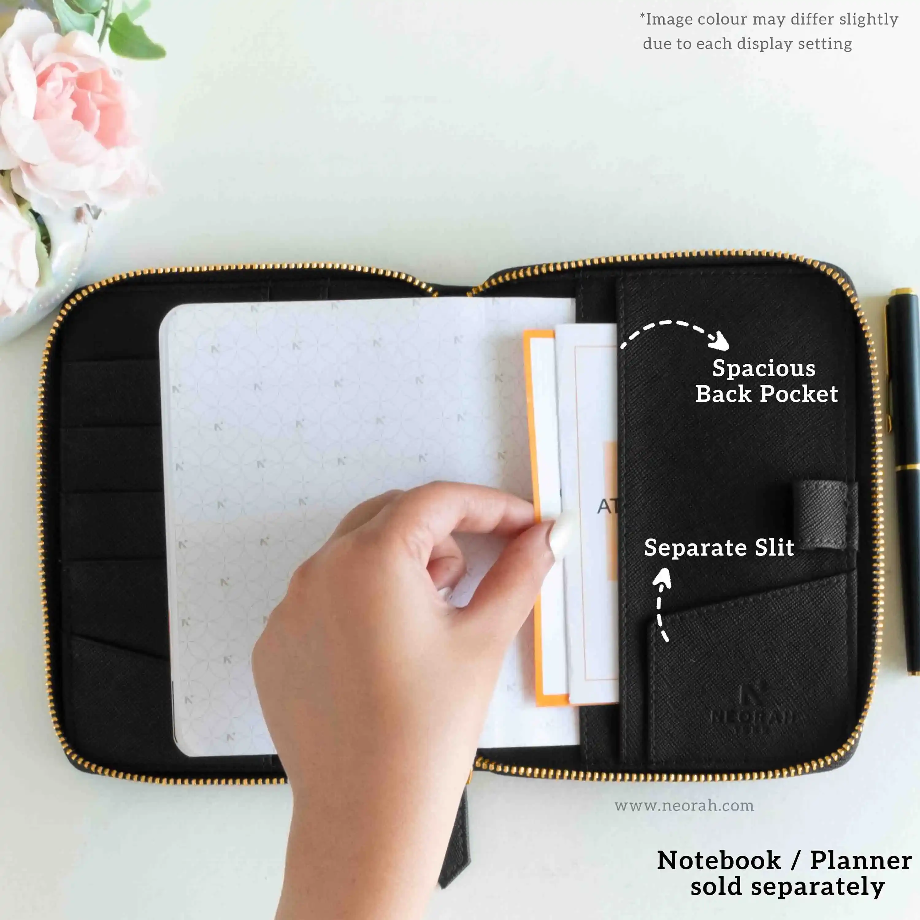 A6 - REFILLABLE QUILTED ORGANISER SLEEVE - ZIP - Image 46