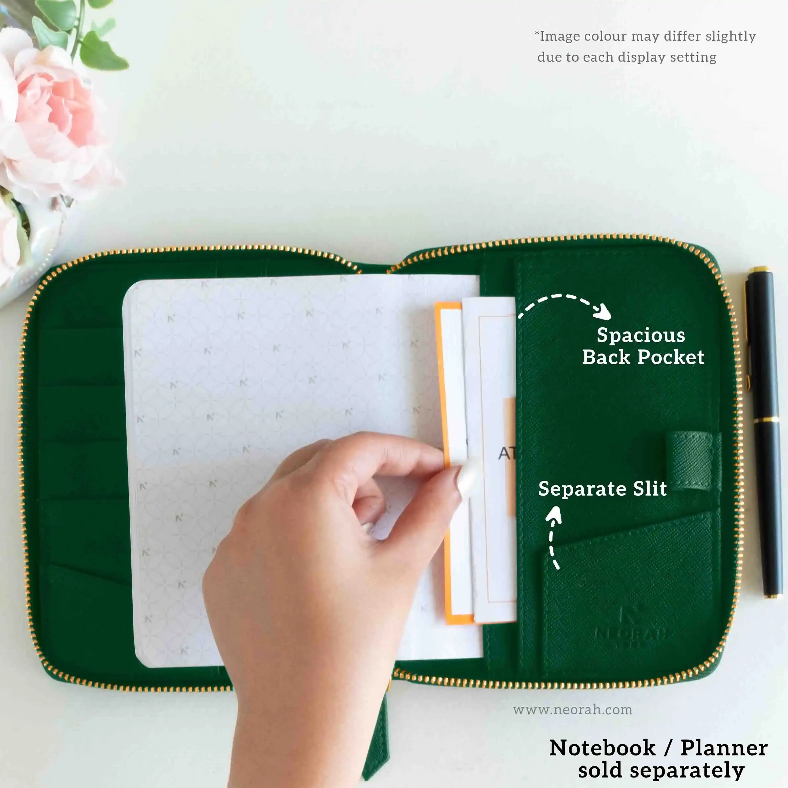 A6 - REFILLABLE QUILTED ORGANISER SLEEVE - ZIP - Image 6