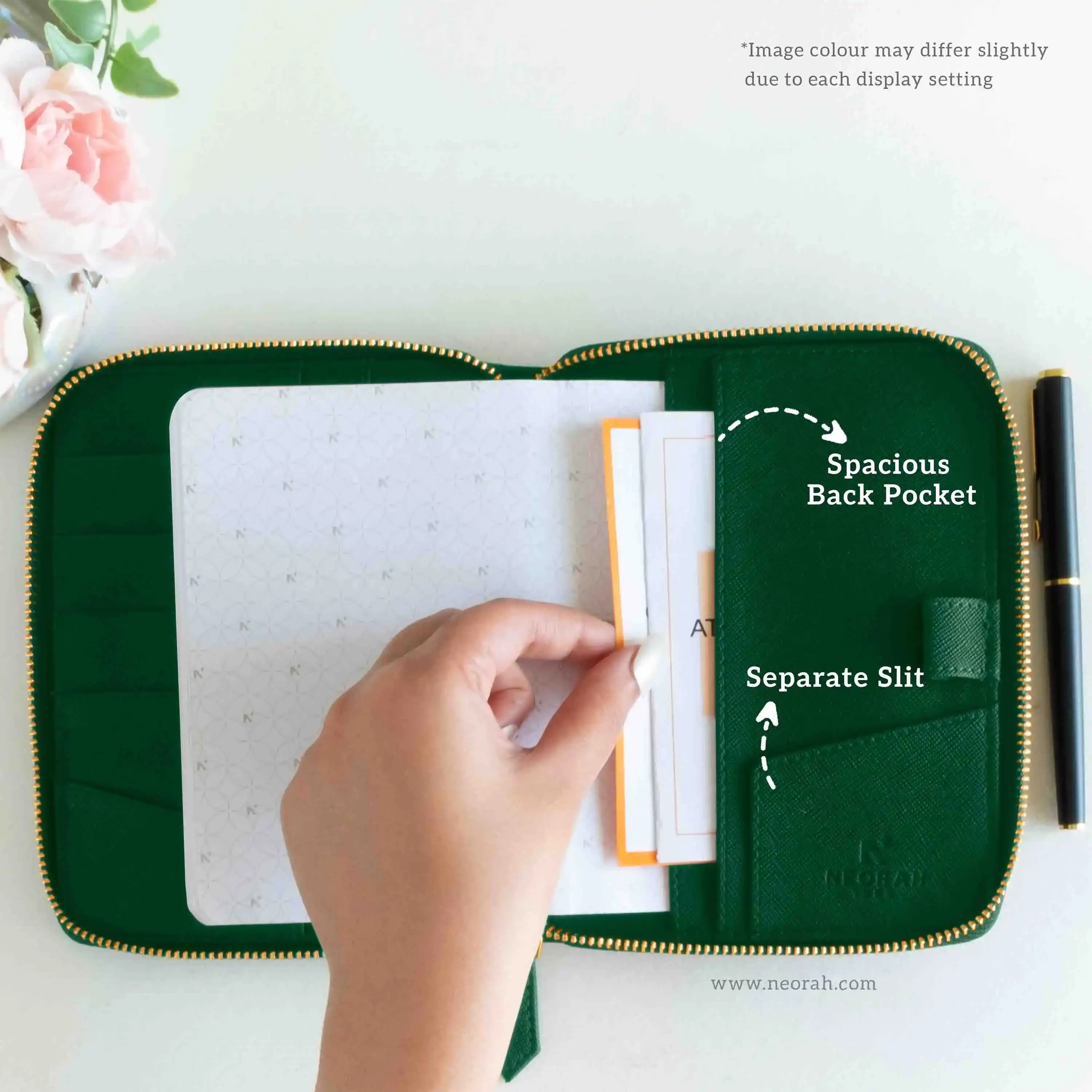 A6 - REFILLABLE QUILTED ORGANISER SLEEVE - ZIP - Image 7