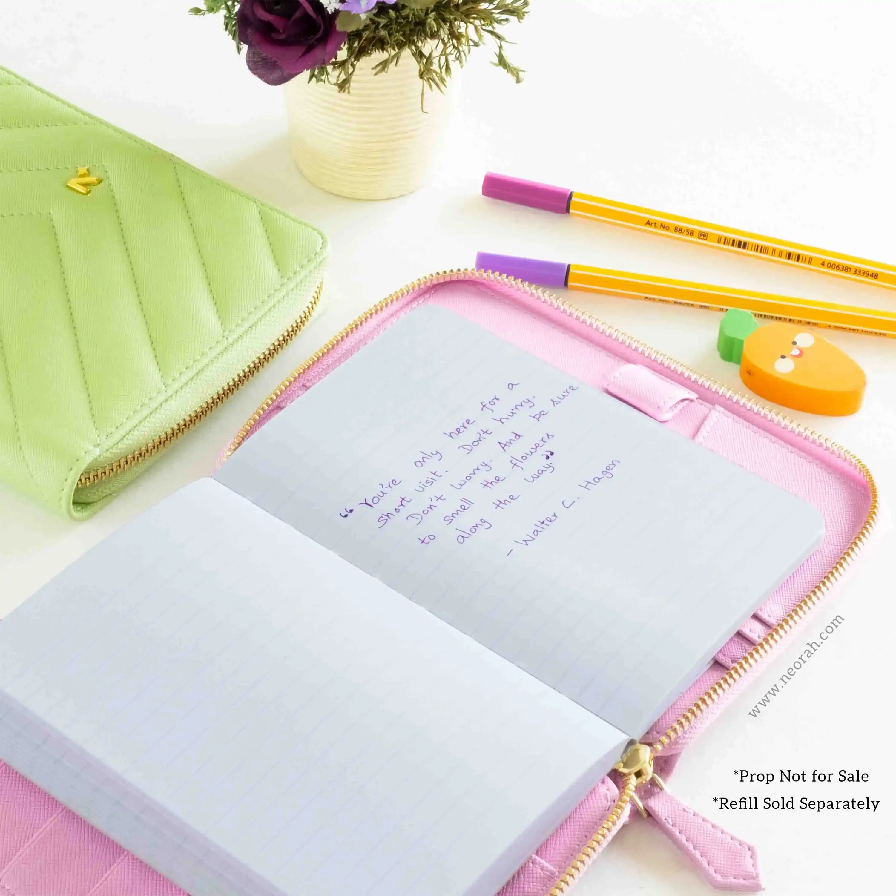 A6 - REFILLABLE QUILTED ORGANISER SLEEVE - ZIP - Image 95
