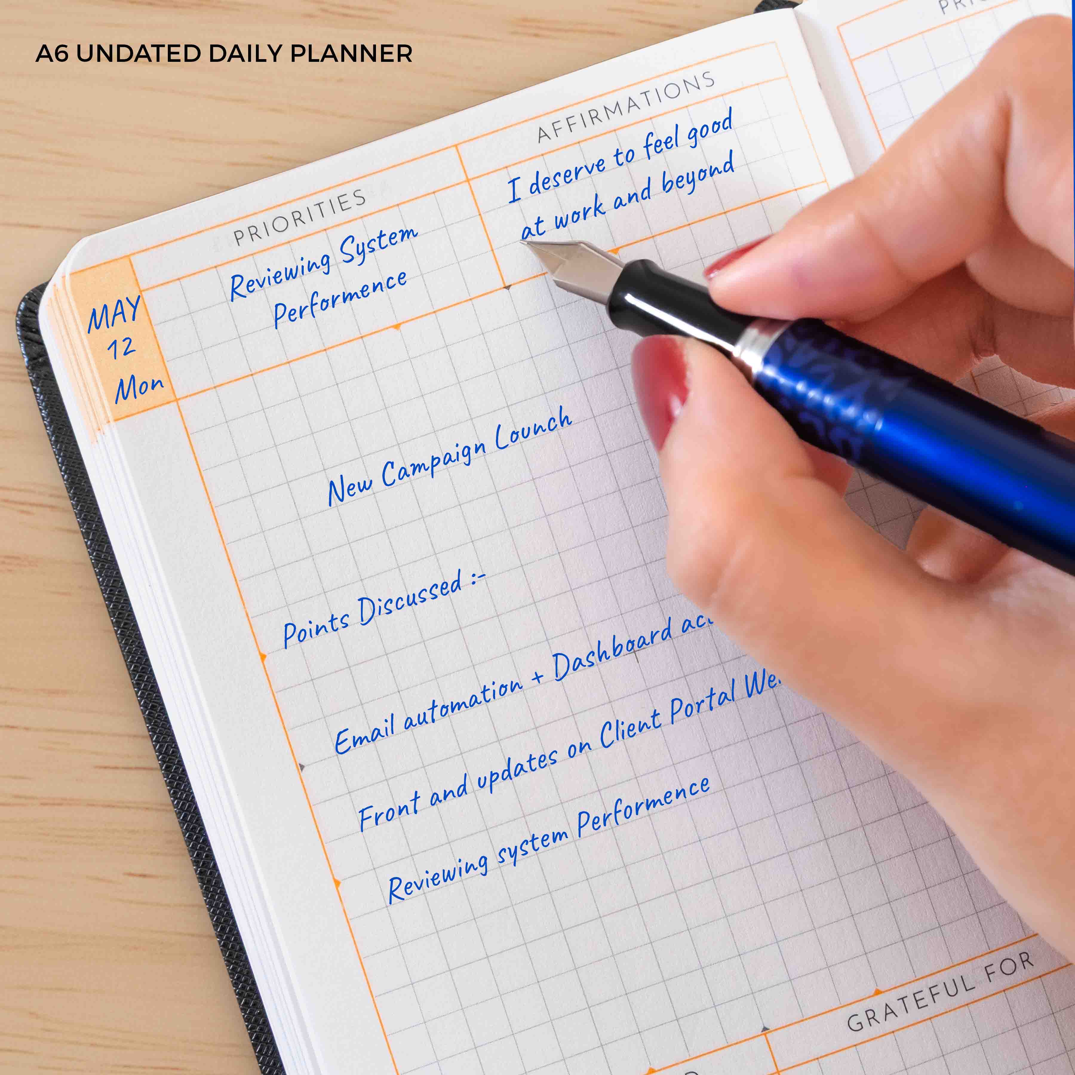 A6 - UNDATED - DAILY PLANNER - HARD COVER - Image 76