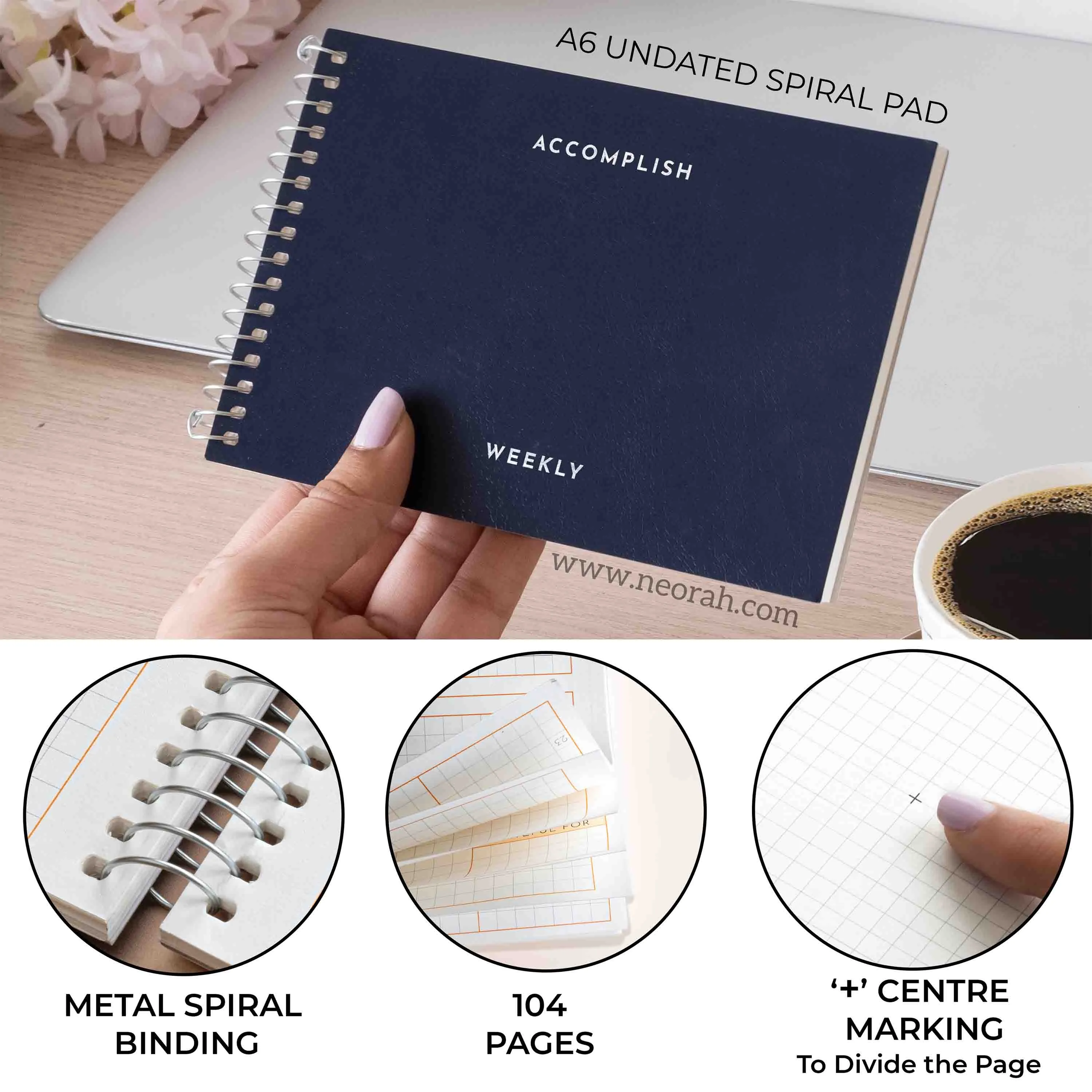 A6- UNDATED PLANNER- SOFT COVER - SPIRAL PAD - Image 31