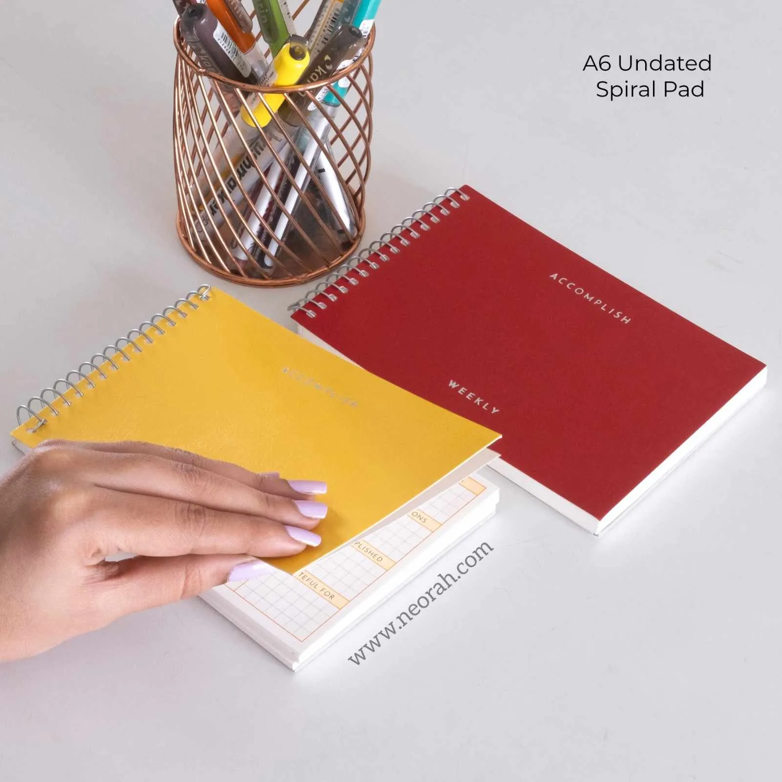 A6- UNDATED PLANNER- SOFT COVER - SPIRAL PAD - Image 37