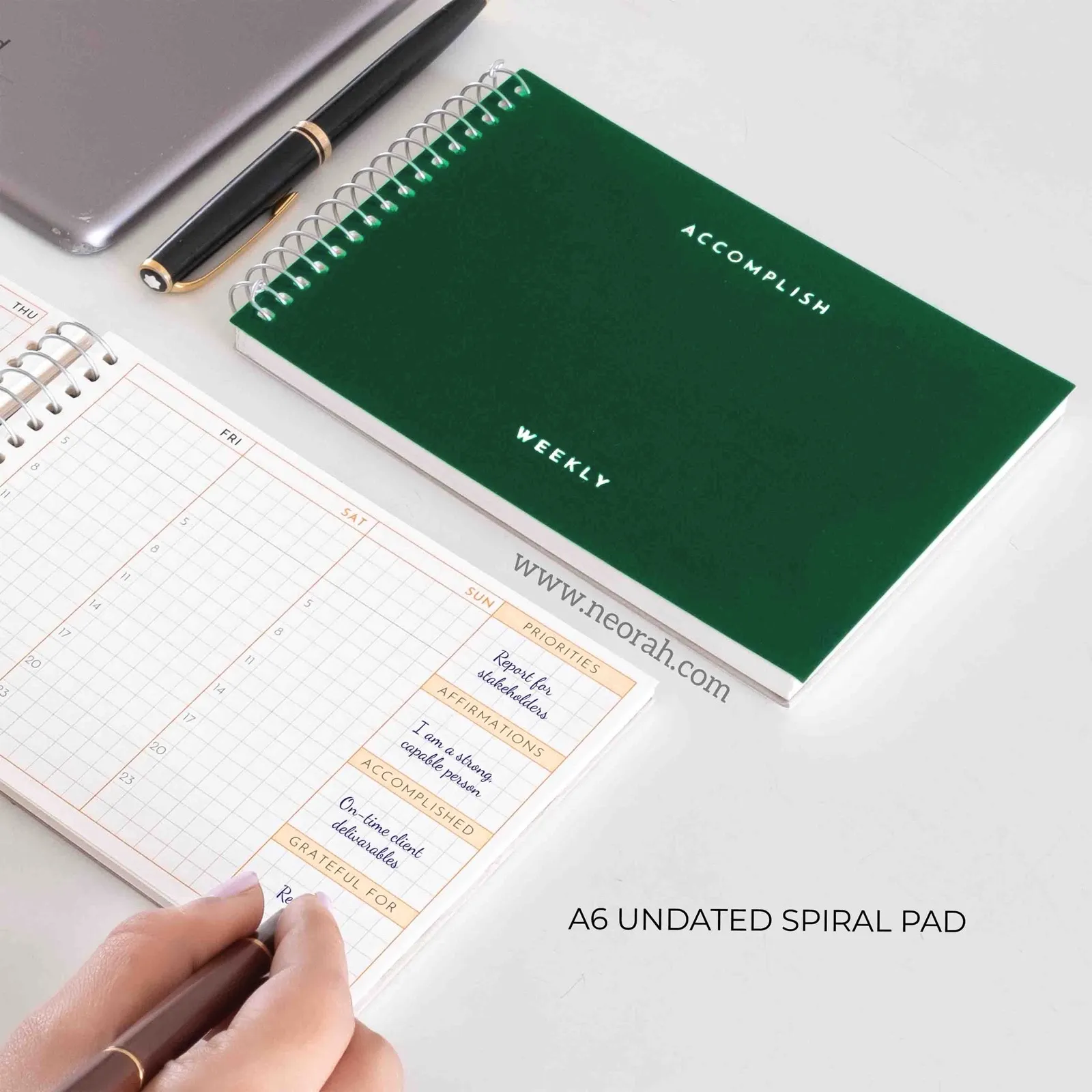A6- UNDATED PLANNER- SOFT COVER - SPIRAL PAD - Image 8