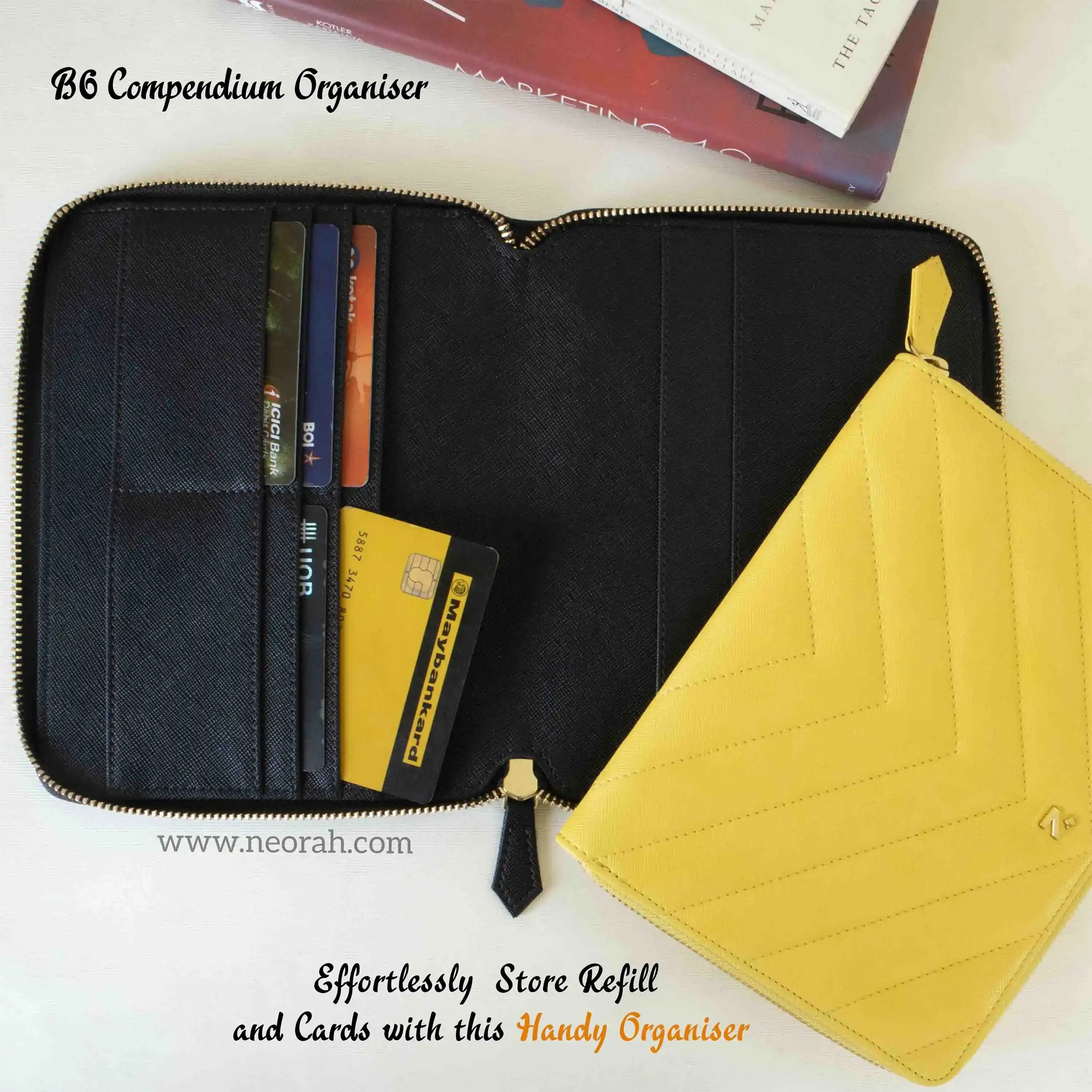 B6 - REFILLABLE QUILTED ORGANISER SLEEVE - ZIP - Image 122