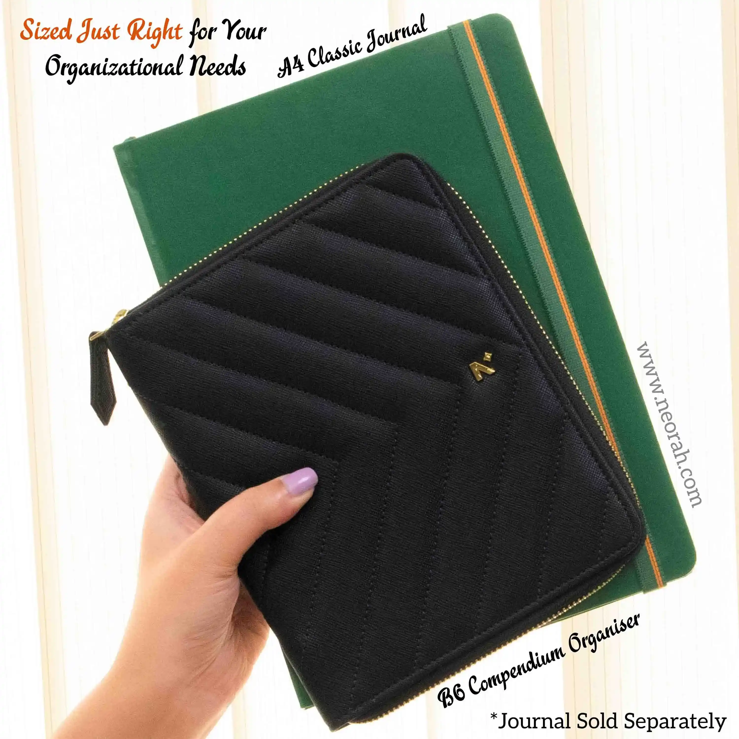B6 - REFILLABLE QUILTED ORGANISER SLEEVE - ZIP - Image 26