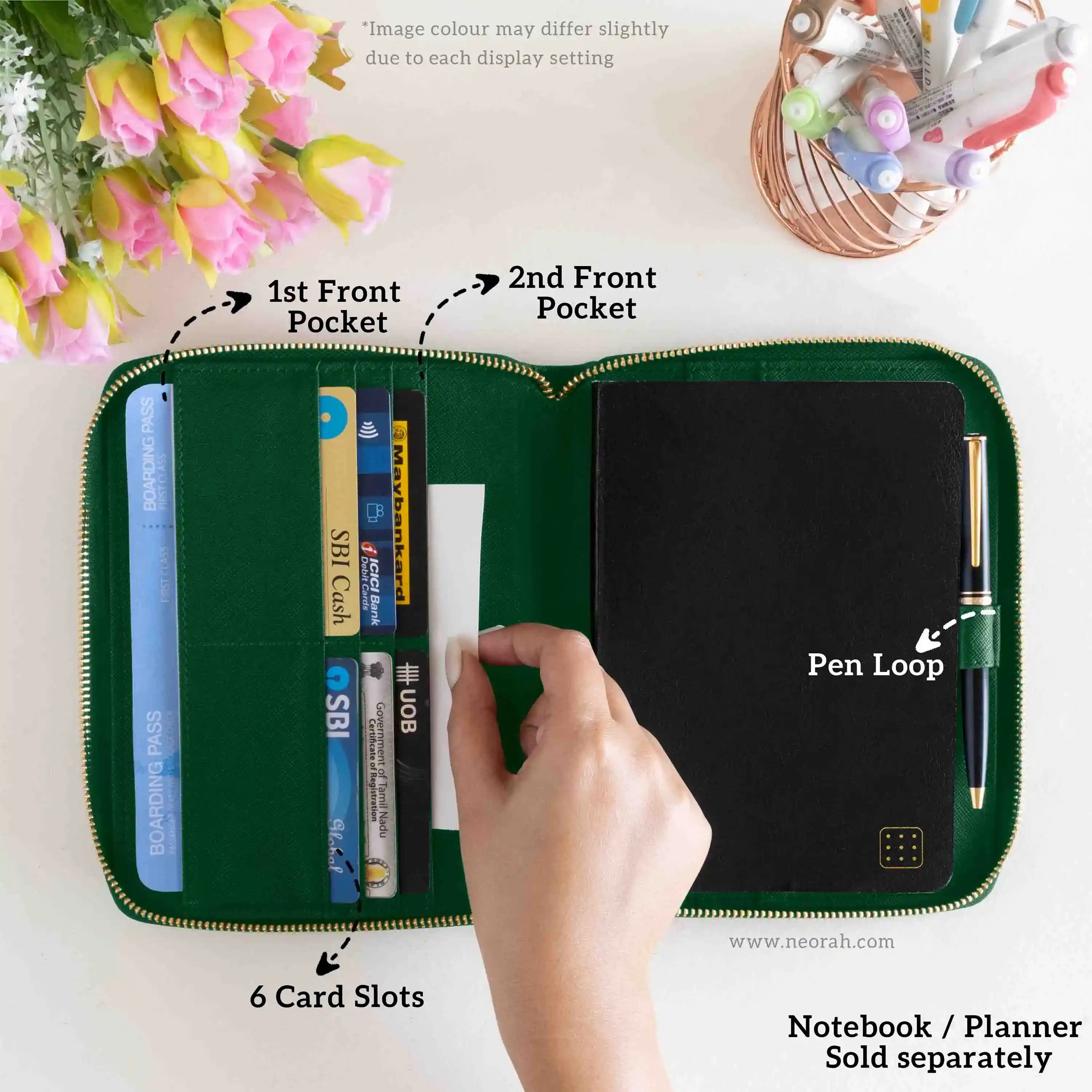 B6 - REFILLABLE QUILTED ORGANISER SLEEVE - ZIP - Image 4