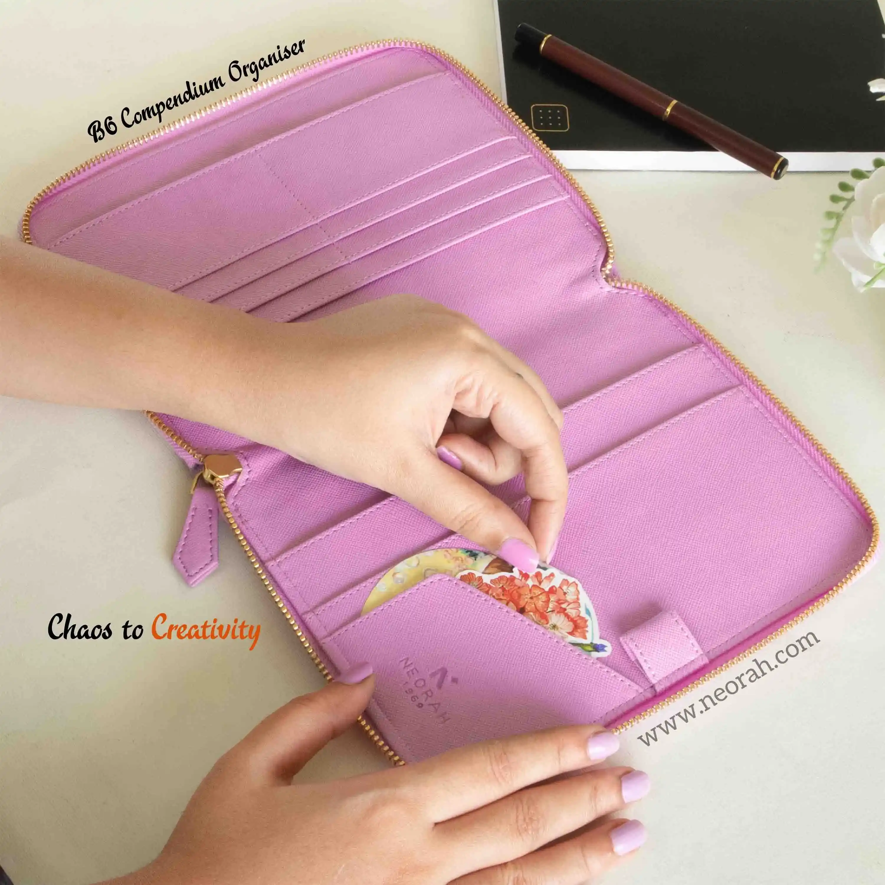 B6 - REFILLABLE QUILTED ORGANISER SLEEVE - ZIP - Image 57