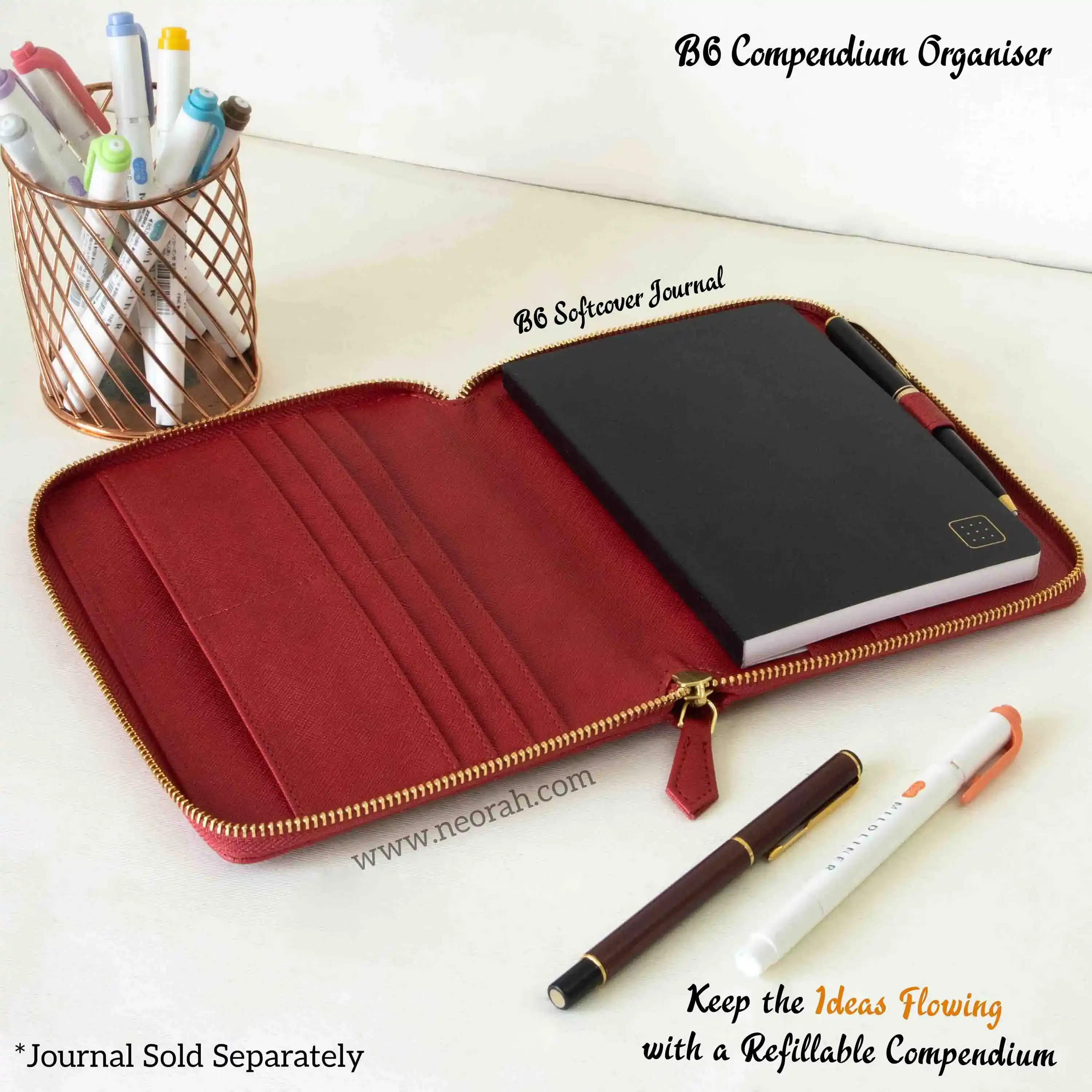 B6 - REFILLABLE QUILTED ORGANISER SLEEVE - ZIP - Image 93