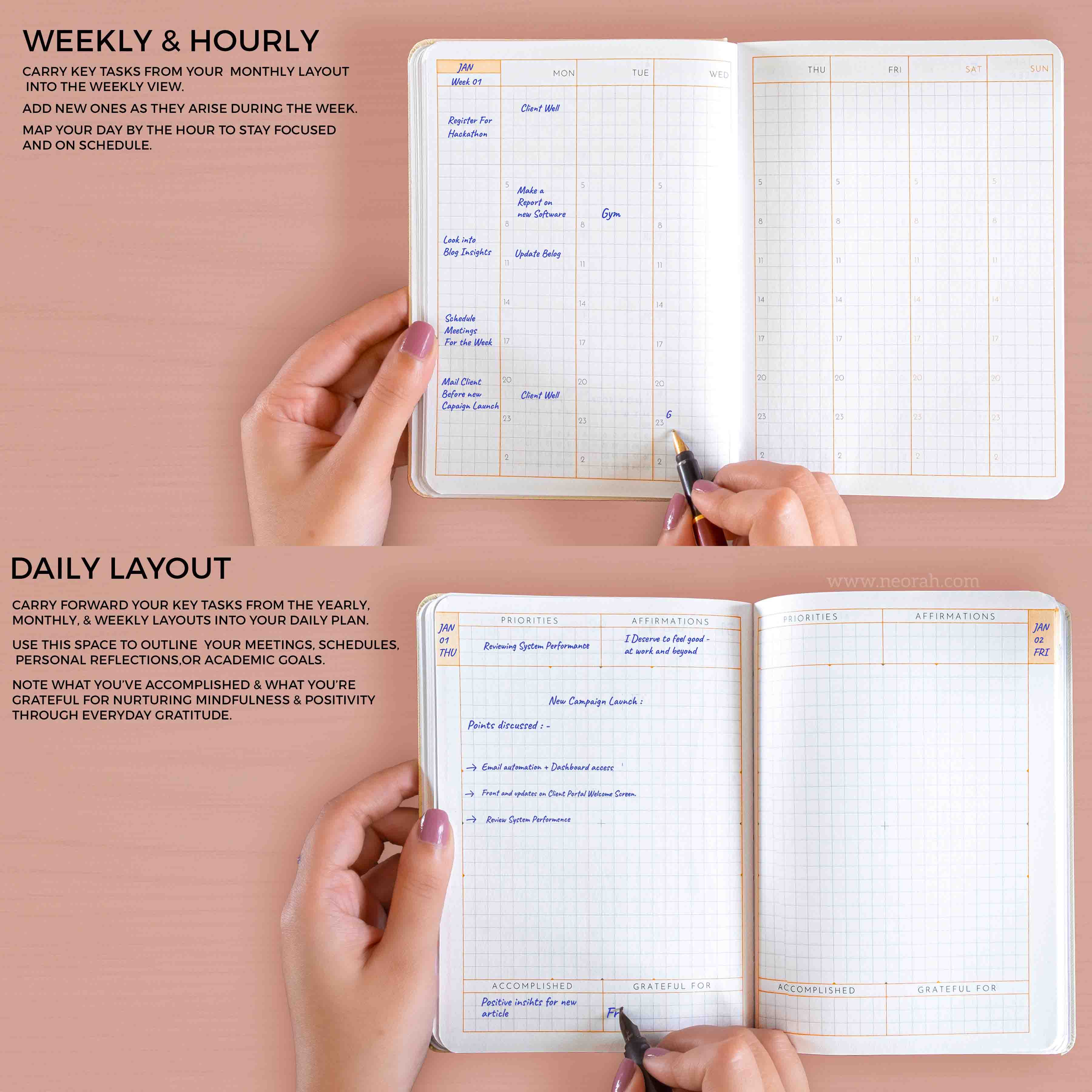 B6 - UNDATED - DAILY PLANNER - HARD COVER - Image 13