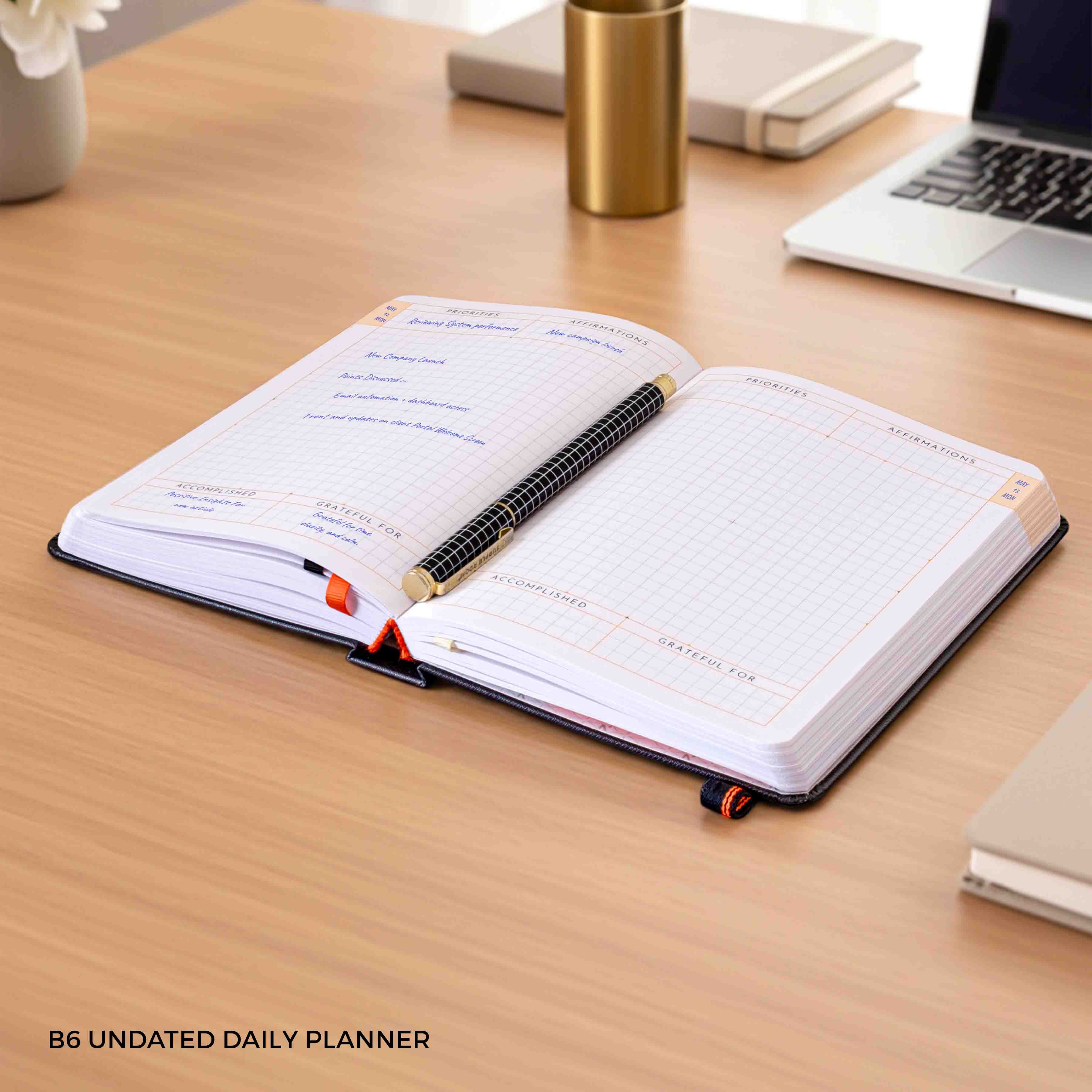 B6 - UNDATED - DAILY PLANNER - HARD COVER - Image 48