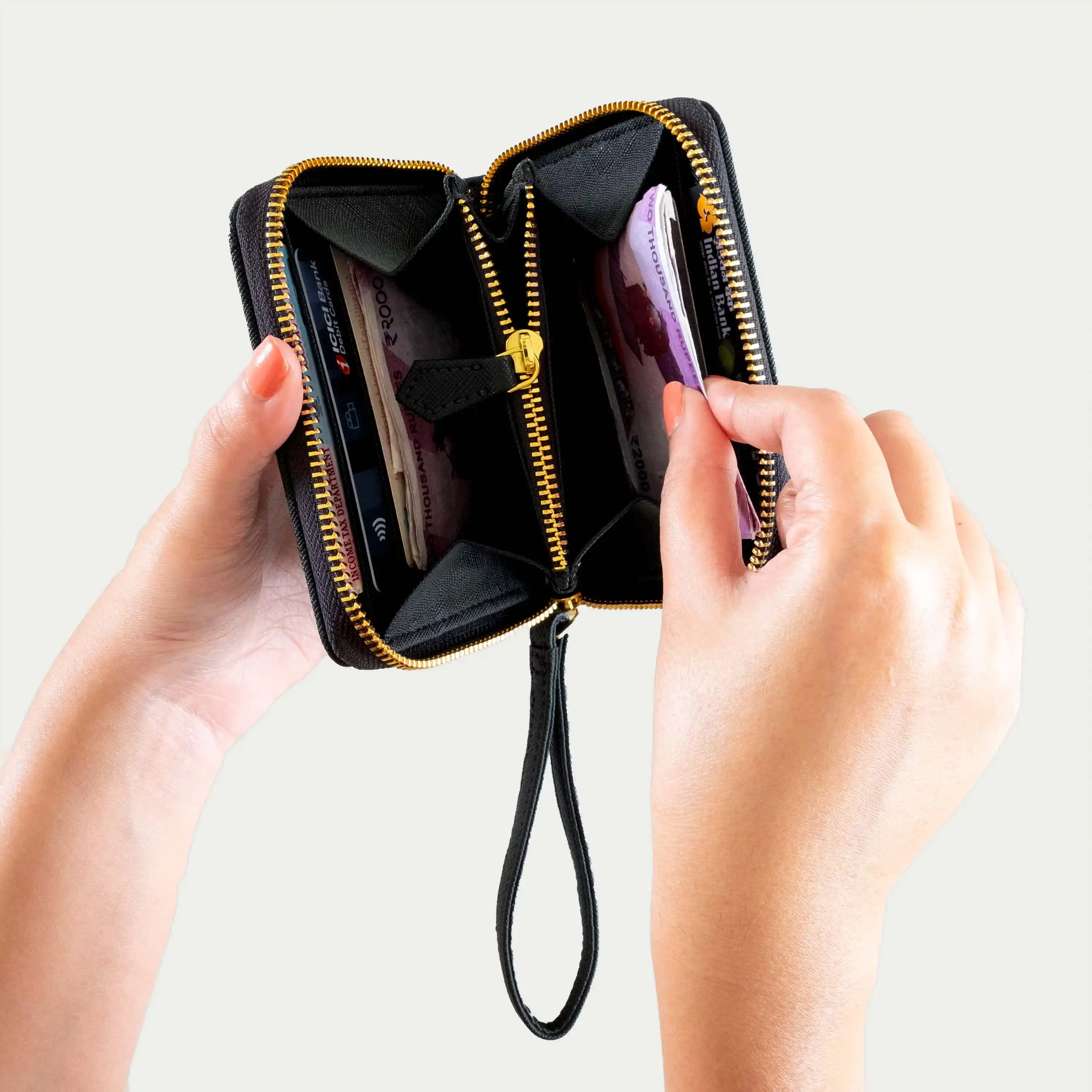 BIJOU - WOMEN ZIP AROUND WALLET WITH WRISTLET - Image 6