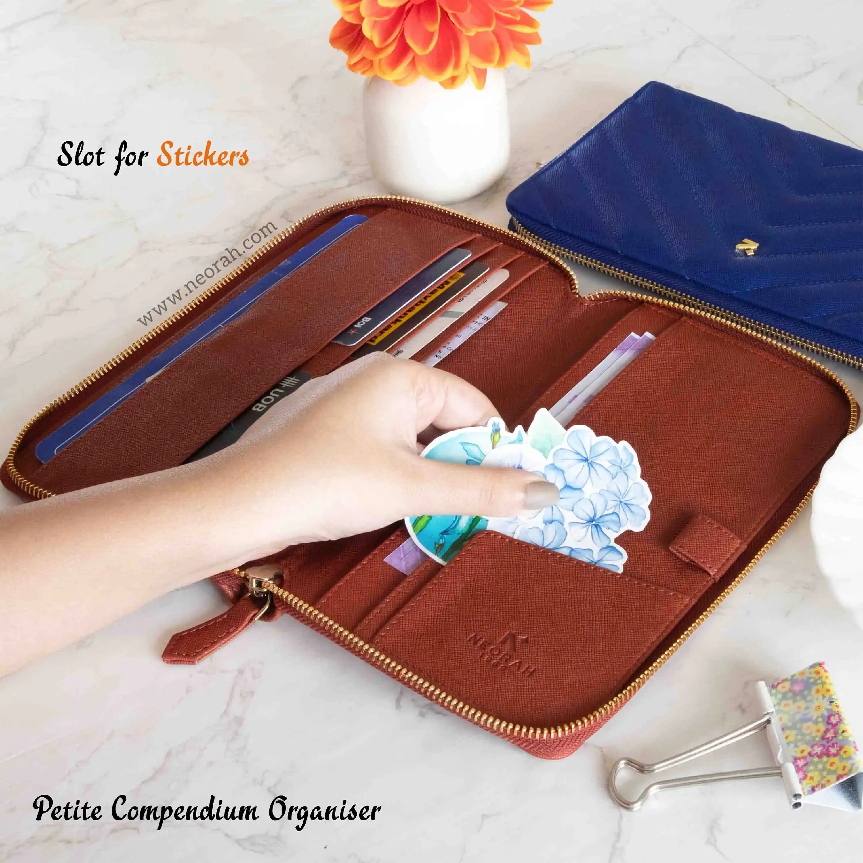 PETITE - REFILLABLE QUILTED ORGANISER SLEEVE - ZIP - Image 107