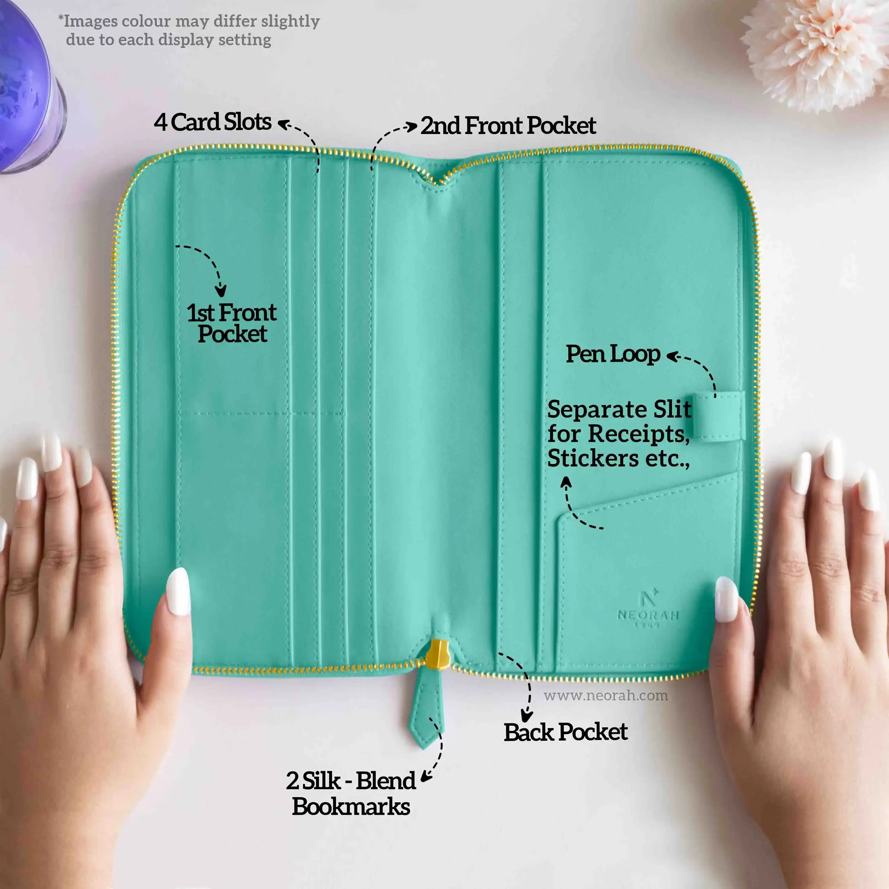 PETITE - REFILLABLE QUILTED ORGANISER SLEEVE - ZIP - Image 123