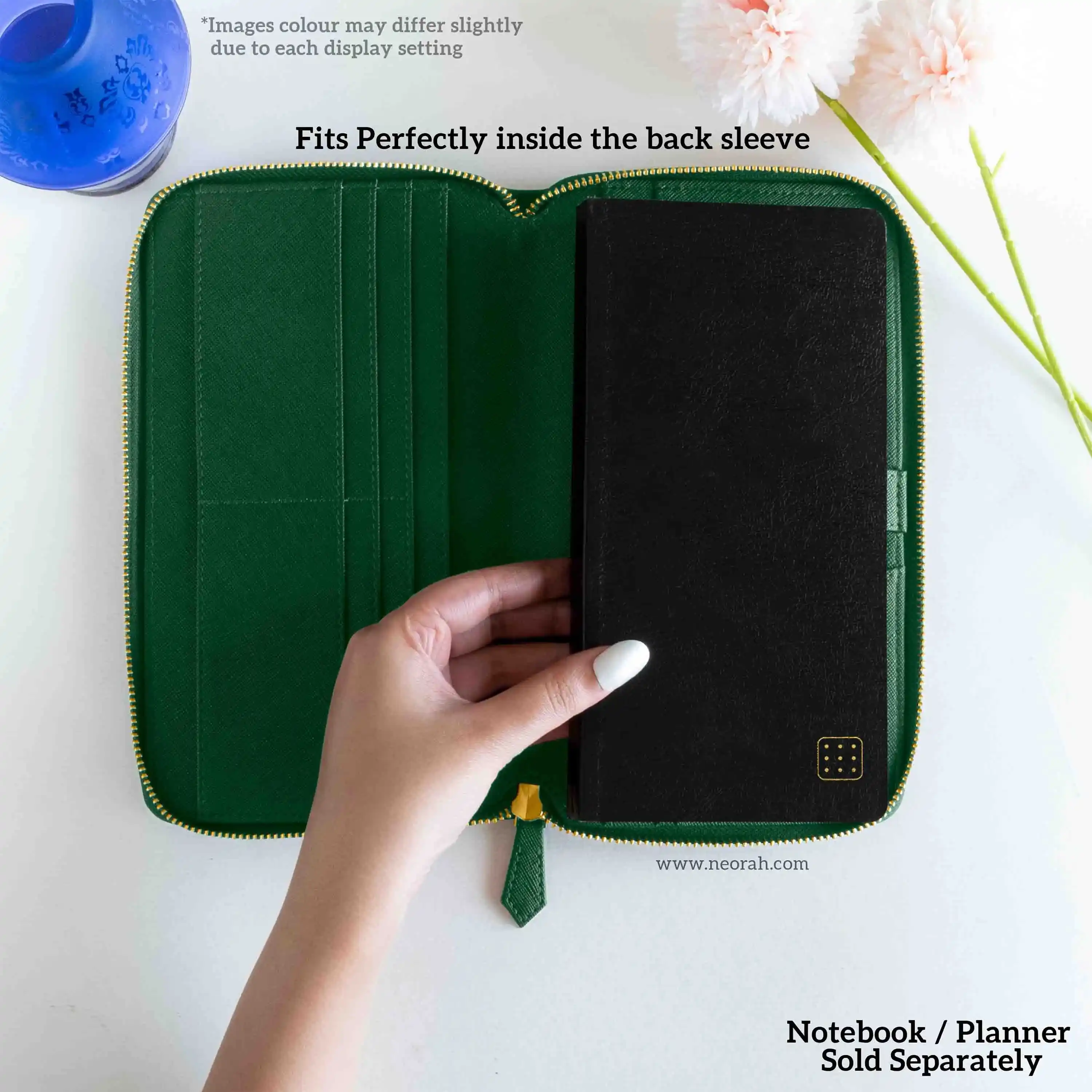 PETITE - REFILLABLE QUILTED ORGANISER SLEEVE - ZIP - Image 4