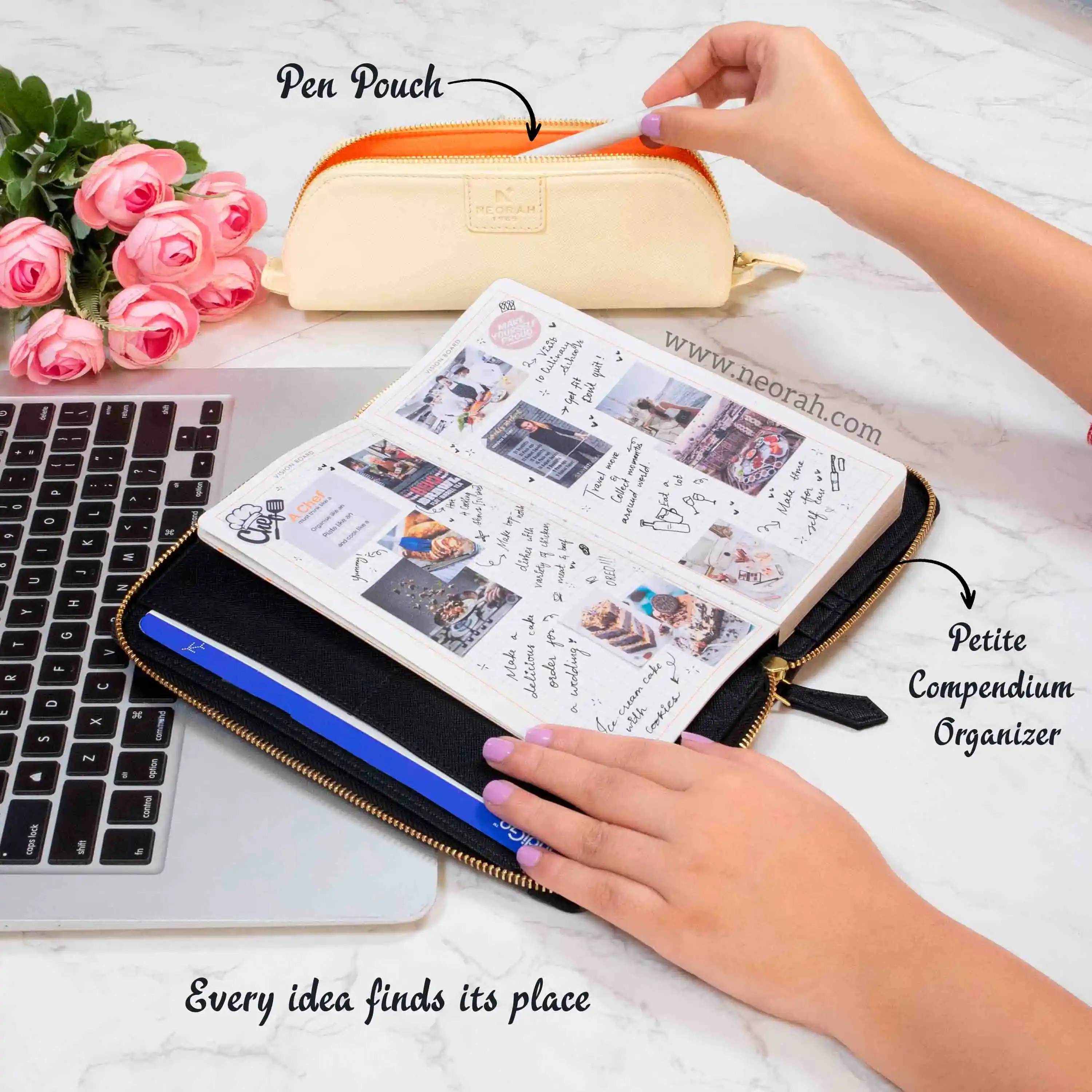 PETITE - REFILLABLE QUILTED ORGANISER SLEEVE - ZIP - Image 49